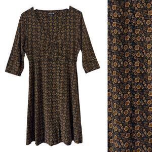 Toad & Co Rosalinda Dress Large Floral Tencel Organic Cotton Sustainable FLAWED